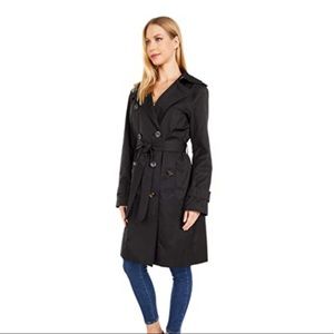 London Fog Hooded DB Trench Women’s Medium